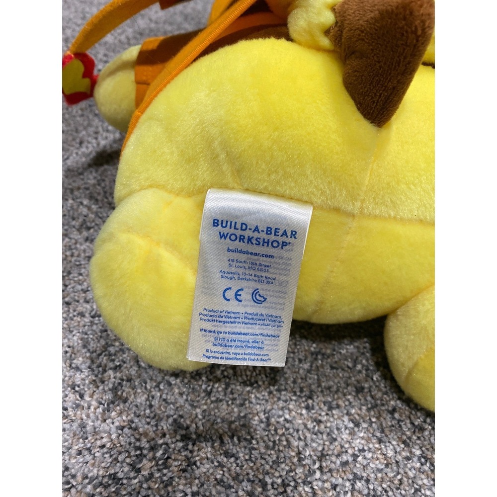Build-A-Bear Pikachu Charizard Hoodie Plush Pokemon 17 Inch Yellow Orange Wings - Picture 3 of 3